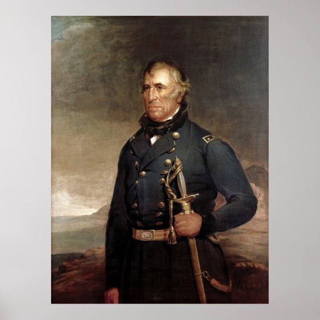ZACHARY TAYLOR Portrait by Joseph Henry Bush Print (Front)