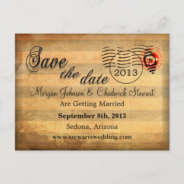 Zachée IV Save the Date Postcards (Front)