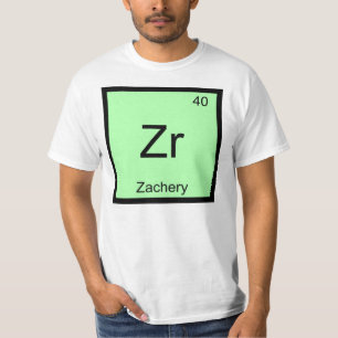 Zachery Name Chemistry Element Periodic Table T-Shirt