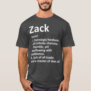 ZACK Definition Personalised Name Funny Birthday T-Shirt