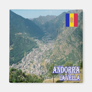 zAD009, LA VELLA Andorra, Fridge Magnet