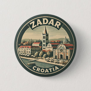 Zadar Croatia Illustration Travel Art Badge
