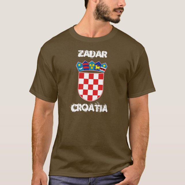Zadar, Croatia with coat of arms T-Shirt (Front)
