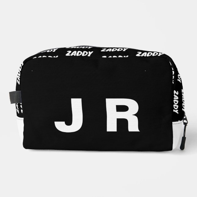 Zaddy Black Personalised  Dopp Kit (Front)