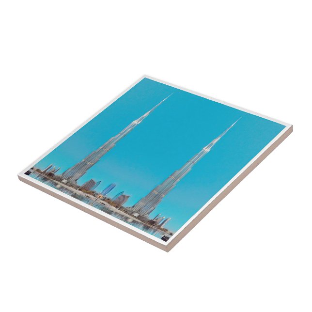 zAE003 BURJ KHALIFA, Dubai, Asia, Ceramic Tile (Side)