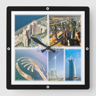 zAE007 DUBAI, United Arab Emirates, Asia, Square W Wall Clock