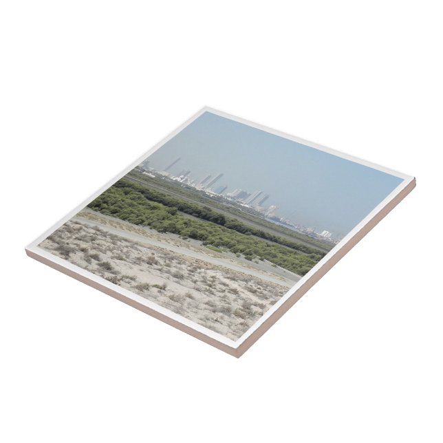 zAE009 UMM AL-QAYWAY panorama, Ceramic Tile (Side)