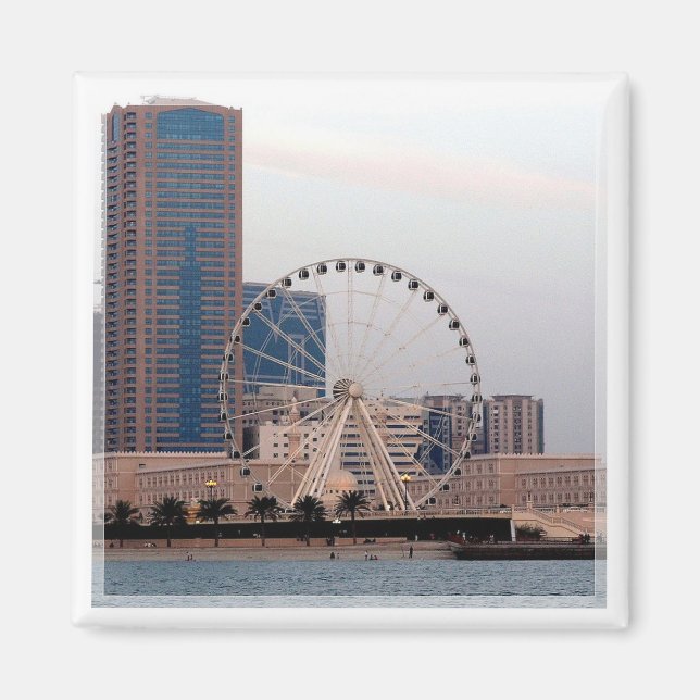 zAE011 SHARJAH, THE EYE, UAE, Fridge Magnet (Front)