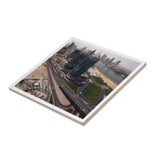 zAE015 SHARJAH, SKYLINE, UAE, Ceramic Tile