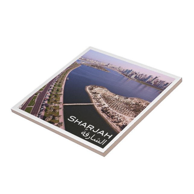 zAE016 SHARJAH panorama, UAE, Ceramic Tile (Side)