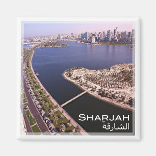 zAE016 SHARJAH panorama, UAE, Fridge Magnet