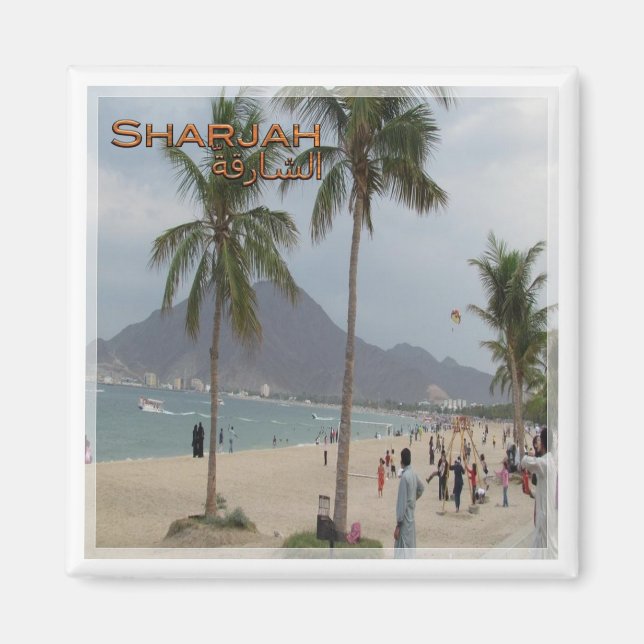zAE018 SHARJAH, KHORFAKKAN, UAE, Asia, Fridge Magnet (Front)