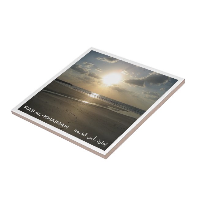 zAE025 RAS AL-KHAIMAH beach, UAE, Asia, Ceramic Tile (Side)