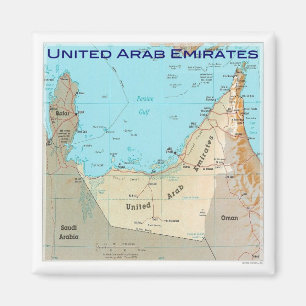 zAE026 MAP, United Arab Emirates, UAE, Fridge Magnet