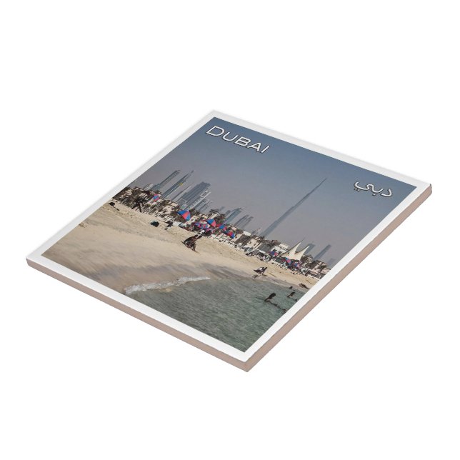 zAE048 DUBAI, beach in Jumeira, The Middle East, Ceramic Tile (Side)