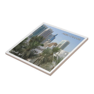 zAE061 ABU DHABI panorama, UAE, Asia, Ceramic Tile