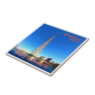 zAE073 DUBAI Burj Khalif, UAE, Asia, Ceramic Tile