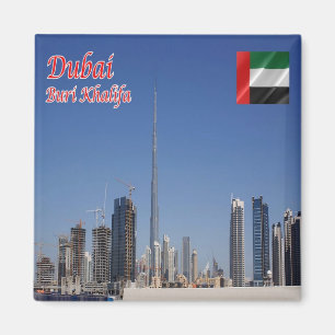 zAE075 BURI KHALIFA Dubai UAE Middle East, Fridge Magnet