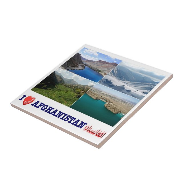 zAF005 I Love AFGHANISTAN, Landscapes, Ceramic Tile (Side)