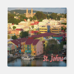 zAG008 SAINT JOHN, Antigua and Barbuda, Fridge Magnet