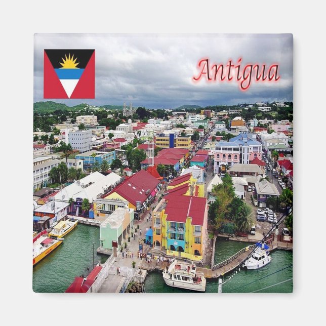 zAG009 ANTIGUA, Antigua and Barbuda, Fridge Magnet (Front)
