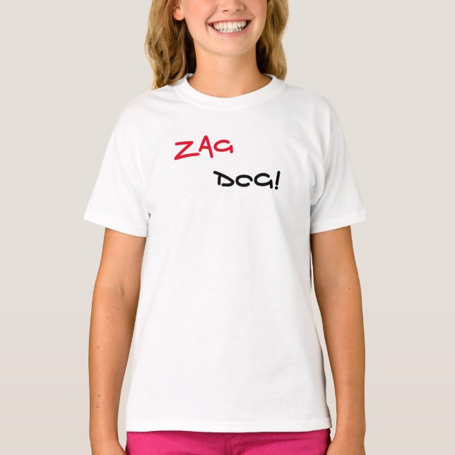 Zag Dog Brand White T-Shirt (Front)