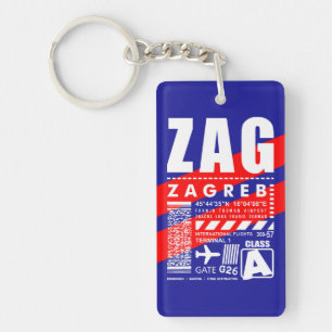 ZAG Zagreb Airport Key Ring
