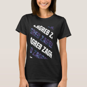 Zagreb Camo Pattern Purple Camouflage T-Shirt