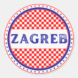 Zagreb City Pride Emblem – Croatian Identity Classic Round Sticker