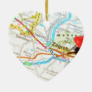 Zagreb, Croatia Ceramic Tree Decoration