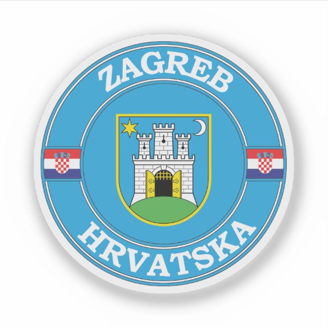 Zagreb Croatia Circle Emblem (Front)
