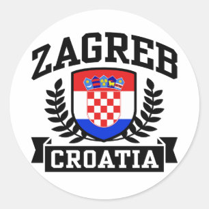 Zagreb Croatia Classic Round Sticker