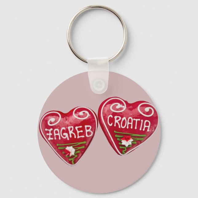 Zagreb, Croatia Key Ring (Front)