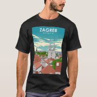 Zagreb Croatia Minimal Vintage Retro Travel Poster