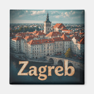 Zagreb Croatia Old Town History Architecture Magnet