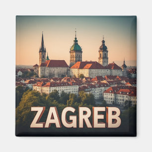 Zagreb Croatia Old Town History Architecture Magnet