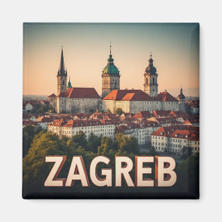 Zagreb Croatia Old Town History Architecture Magnet