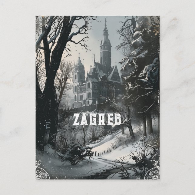 Zagreb Gothic Travel Postcard (Front)