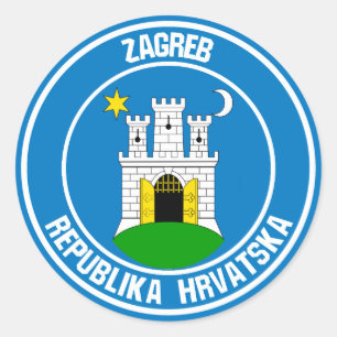 Zagreb Round Emblem Classic Round Sticker