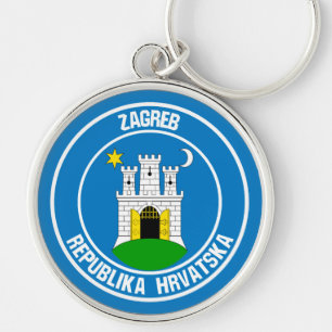 Zagreb Round Emblem Key Ring