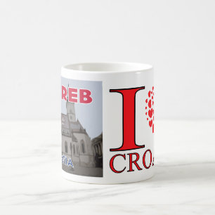 Zagreb, Visit Croatia I Love Coffee Mug