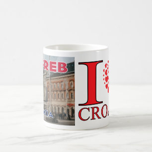 Zagreb, Visit Croatia I Love Coffee Mug