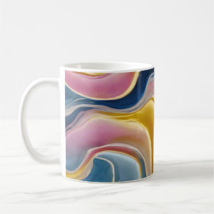 “Zahara”. Swirls of blues, pink and sand Coffee Mug