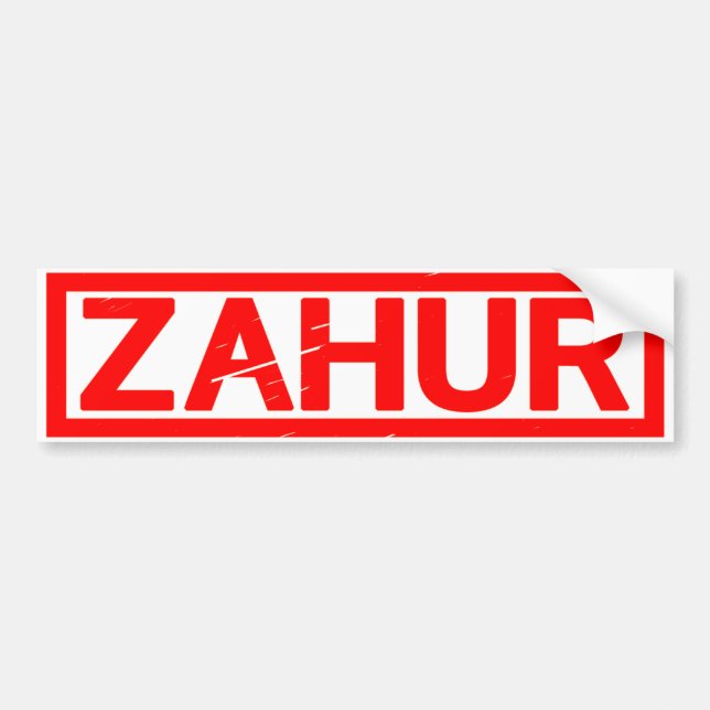 Zahur Stamp Bumper Sticker (Front)