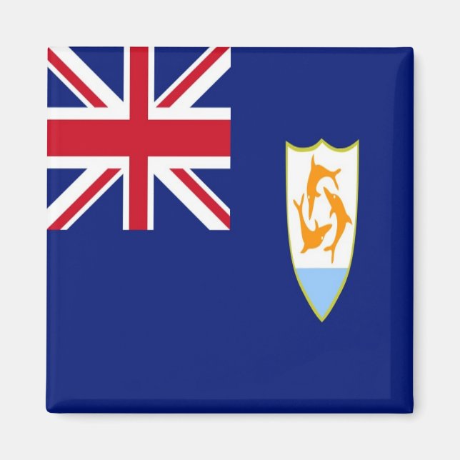 zAI001 ANGUILLA FLAG, America, Fridge Magnet (Front)