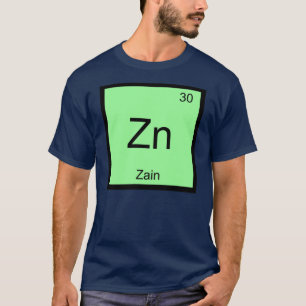 Zain Name Chemistry Element Periodic Table T-Shirt