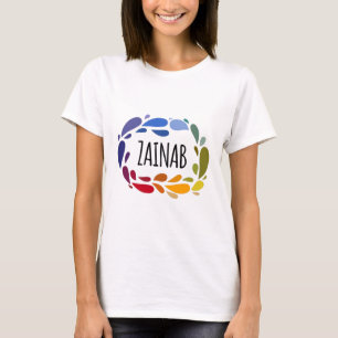 Zainab Name Cute Colourful Gift Named Zainab T-Shirt