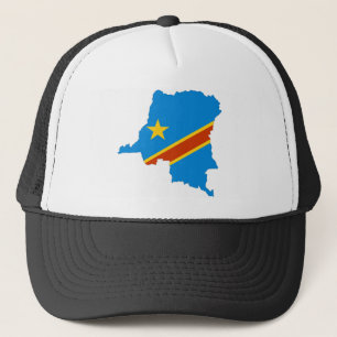 zaire congo country flag map trucker hat
