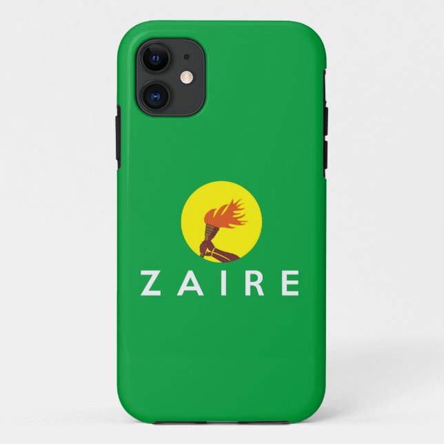 zaire congo country flag symbol name text Case-Mate iPhone case (Back)