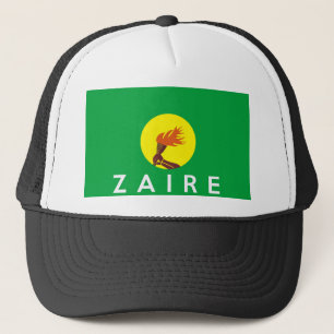 zaire congo country flag symbol name text trucker hat